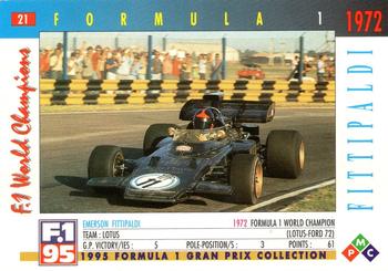 1995 PMC Formula 1 #21 Emerson Fittipaldi Back
