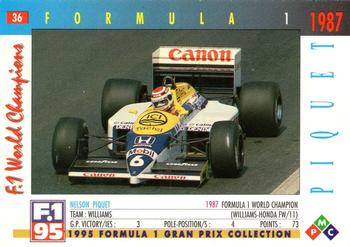 1995 PMC Formula 1 #36 Nelson Piquet Back
