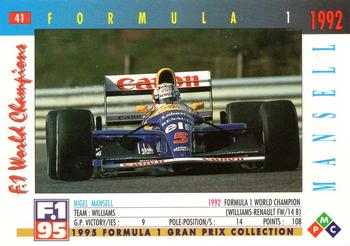 1995 PMC Formula 1 #41 Nigel Mansell Back