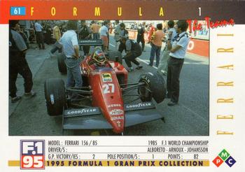 1995 PMC Formula 1 #61 Ferrari  156/85 Back