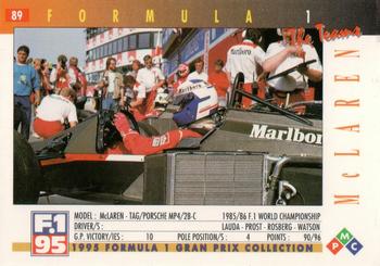 1995 PMC Formula 1 #89 McLaren / TAG Porche MP4/2B Back