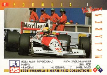 1995 PMC Formula 1 #91 McLaren / TAG Porche MP4/5 Back