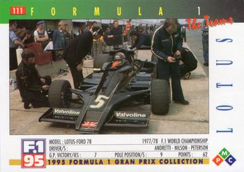 1995 PMC Formula 1 #111 Lotus / Ford 78 Back