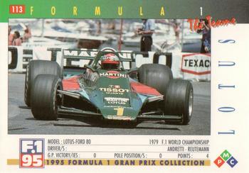 1995 PMC Formula 1 #113 Lotus / Ford 80 Back