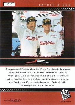 2004 Press Pass Dale Earnhardt Jr. - Blue #C13 Dale Earnhardt Jr. / Dale Earnhardt Back