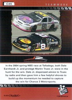 2004 Press Pass Dale Earnhardt Jr. - Blue #C45 Dale Earnhardt Jr. / Martin Truex Jr. Back