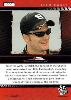 2004 Press Pass Dale Earnhardt Jr. - Blue #C56 Dale Earnhardt Jr. Back