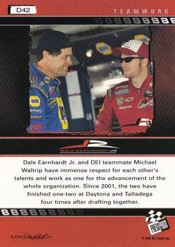2004 Press Pass Dale Earnhardt Jr. - Gold #D42 Dale Earnhardt Jr. / Michael Waltrip Back