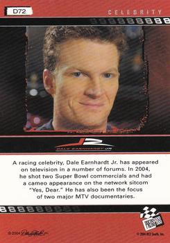 2004 Press Pass Dale Earnhardt Jr. - Gold #D72 Dale Earnhardt Jr. Back