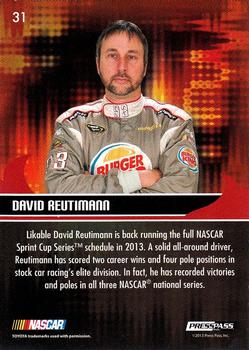2013 Press Pass Ignite #31 David Reutimann Back
