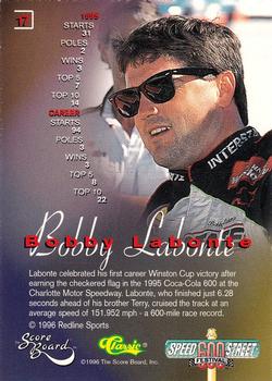 1996 Score Board Speed Street 600 #17 Bobby Labonte Back
