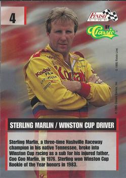 1995 Finish Line - Silver #4 Sterling Marlin Back