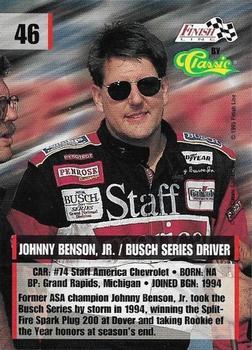 1995 Finish Line - Silver #46 Johnny Benson Back
