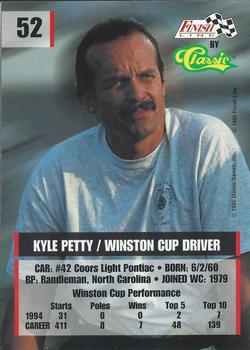 1995 Finish Line - Silver #52 Kyle Petty Back