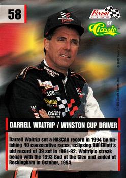 1995 Finish Line - Silver #58 Darrell Waltrip Back