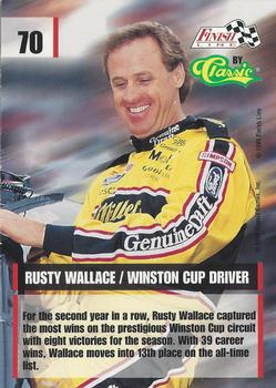 1995 Finish Line - Silver #70 Rusty Wallace Back