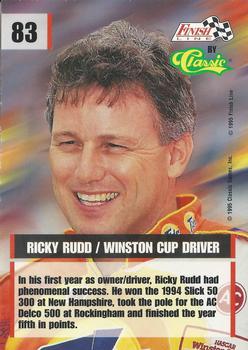 1995 Finish Line - Silver #83 Ricky Rudd Back