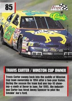 1995 Finish Line - Silver #85 Travis Carter Back