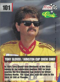 1995 Finish Line - Silver #101 Tony Glover Back