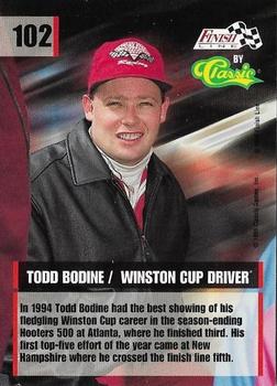 1995 Finish Line - Silver #102 Todd Bodine Back