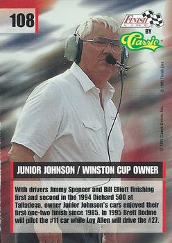 1995 Finish Line - Silver #108 Junior Johnson Back