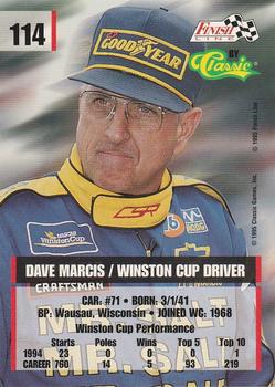 1995 Finish Line - Silver #114 Dave Marcis Back