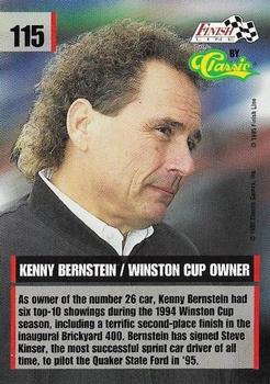 1995 Finish Line - Silver #115 Kenny Bernstein Back