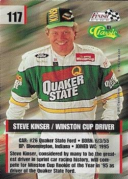 1995 Finish Line - Silver #117 Steve Kinser Back