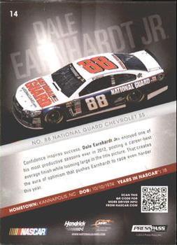 2013 Press Pass Redline #14 Dale Earnhardt Jr. Back
