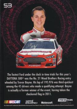 2013 Press Pass Ignite - Color Proof Magenta #53 Trevor Bayne Back