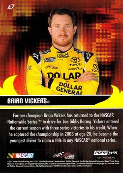 2013 Press Pass Ignite - Color Proof Cyan #47 Brian Vickers Back