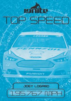 2013 Press Pass Ignite - Color Proof Cyan #59 Joey Logano Front
