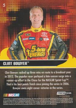 2013 Press Pass Ignite - Color Proof Black #5 Clint Bowyer Back