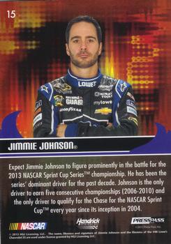 2013 Press Pass Ignite - Color Proof Black #15 Jimmie Johnson Back