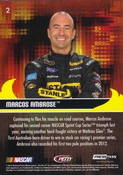 2013 Press Pass Ignite - Color Proof Yellow #2 Marcos Ambrose Back