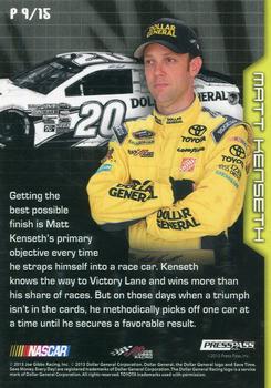 2013 Press Pass Ignite - Profile #P 9 Matt Kenseth Back