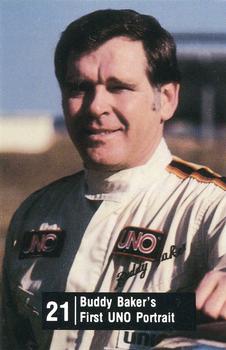 1983 UNO Racing #21 Buddy Baker Front