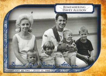 2013 Press Pass Legends - Remembering Davey Allison Blue #DA 8 Allison Family Front