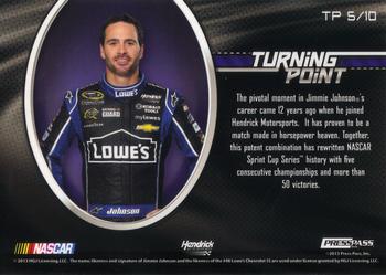 2013 Press Pass Ignite - Turning Point #TP 5 Jimmie Johnson Back