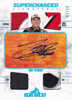 2013 Press Pass Ignite - Supercharged Signatures Blue #SS-TS Tony Stewart Front