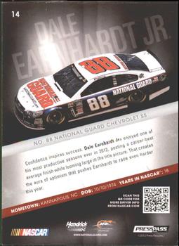 2013 Press Pass Redline - Black #14 Dale Earnhardt Jr. Back