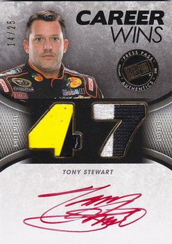 2013 Press Pass Redline - Career Wins Relic Autographs Gold #CW-TS Tony Stewart Front