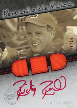 2013 Press Pass Redline - Remarkable Relic Autographs Red #RMR-RR Ricky Rudd Front
