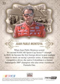 2013 Press Pass Showcase #22 Juan Pablo Montoya Back