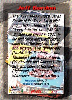 1995 Maxx - Series II Retail #236 Jeff Gordon Back