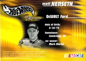 2004 Hot Wheels Racing #NNO Matt Kenseth Back