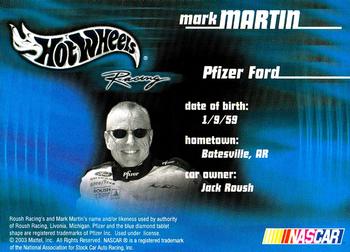 2004 Hot Wheels Racing #NNO Mark Martin Back