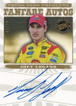 2013 Press Pass Fanfare - Autographs Gold Series Logo #FFA-JL Joey Logano Front