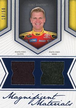 2013 Press Pass Fanfare - Magnificent Materials Dual Swatches #MM-CB Clint Bowyer Front