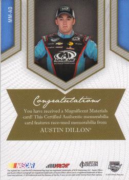 2013 Press Pass Fanfare - Magnificent Materials Dual Swatches Melting #MM-AD Austin Dillon Back